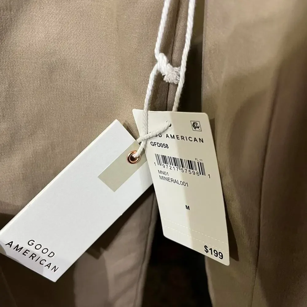 New Good American Women’s Mac Coat – Size Medium (Beige) - Picture 7 of 8